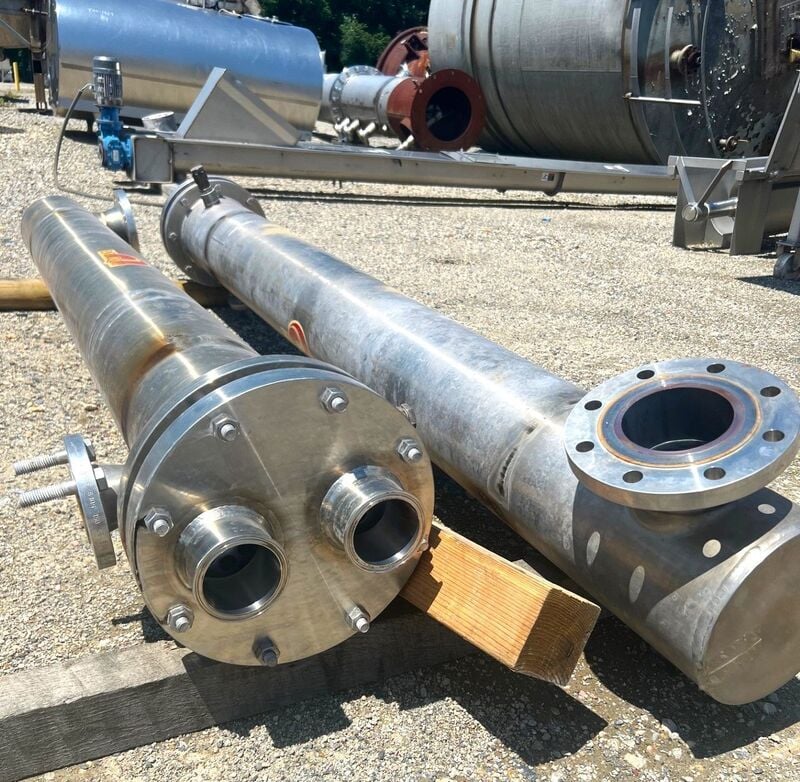 50 sq.ft., 150 psig shell, 150 psig tube, Enerquip, Stainless Steel horizontal shell & tube heat exchanger - Image 2