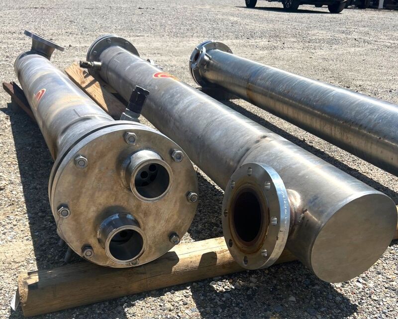 50 sq.ft., 150 psig shell, 150 psig tube, Enerquip, Stainless Steel horizontal shell & tube heat exchanger - Image 3