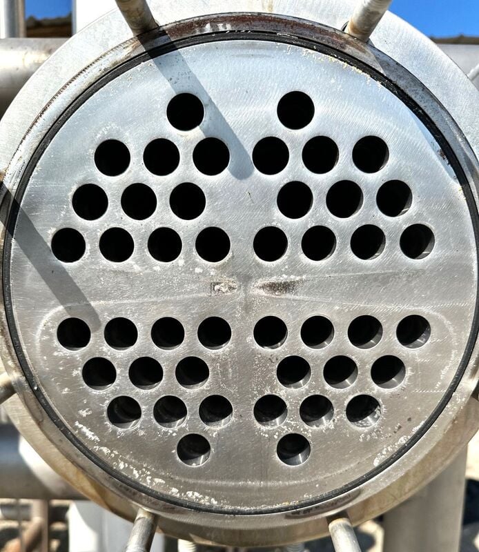 50 sq.ft., 150 psig shell, 150 psig tube, Enerquip, Stainless Steel horizontal shell & tube heat exchanger - Image 6