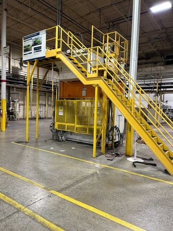 200 Ton, Eagle #PH2-200-118-48, hydraulic 4-post press, 48" stroke, 68" DL, 118" x48" bed, Allen Bradley - Image 3