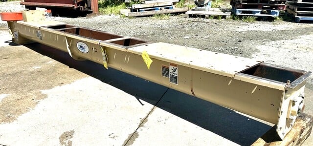 9" diameter x 13' long, Screw conveyor, carbon steel, 10" x 10" outlet - Image 1