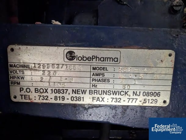 4 ton, GlobPharma MiniPress-1 #RSB-4, Rotary Tablet Press, 10 station, keyed upper, B tooled, 16mm diameter x - Image 2