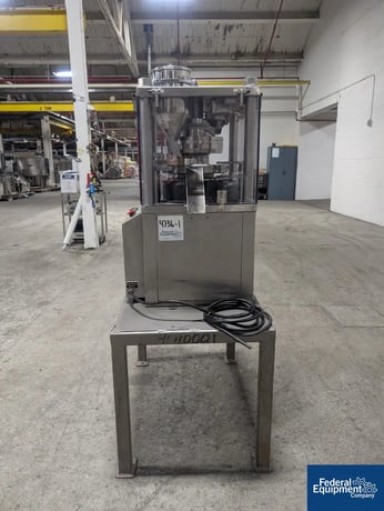 4 ton, GlobPharma MiniPress-1 #RSB-4, Rotary Tablet Press, 10 station, keyed upper, B tooled, 16mm diameter x - Image 3