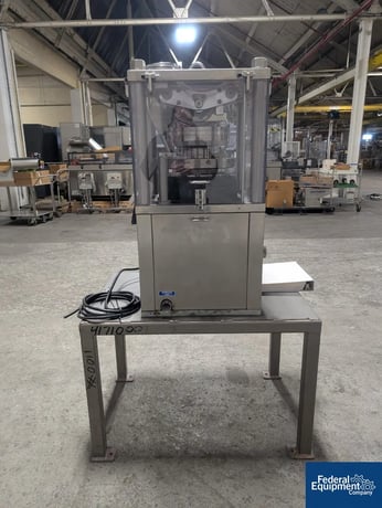 4 ton, GlobPharma MiniPress-1 #RSB-4, Rotary Tablet Press, 10 station, keyed upper, B tooled, 16mm diameter x - Image 4
