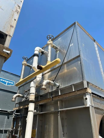 940 Ton, Frick #XLP-XL-940, Evaporative Condenser, 664.3 Ton Ammonia, 151800 CFM, 250 PSI, 7.5 HP Pump, 1050 - Image 7