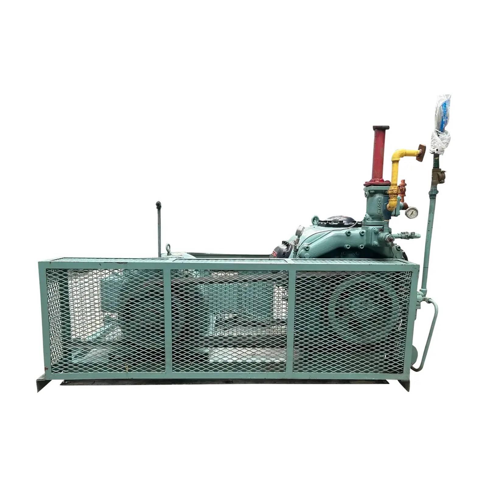 100 HP Hasegawa #VML6A, Ammonia Reciprocating Compressor Package, 6-Cylinder, Belt Driven, R-717, 350 psig - Image 1