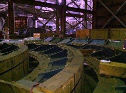 21.75' x 43' ANI Mineral Processing ball mill, wet overflow dischrage type, unused, 2001 - Image 3