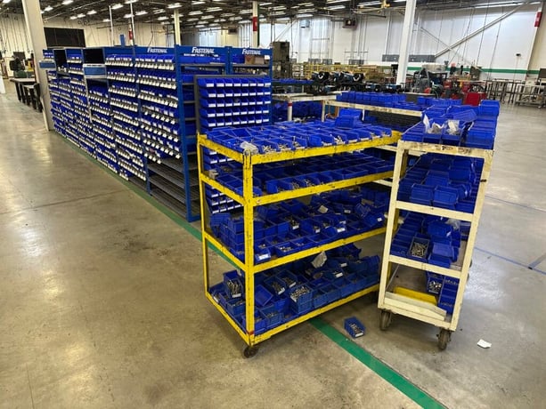 Large Inventory of, Fastenal Stainless Steel hardware & organized bin / shelving system, machine screws - Image 2