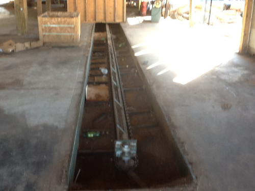 30' Barn Sweep conveyor, w/ 19' incline, 1.5 HP, Vortex gearbox - Image 2