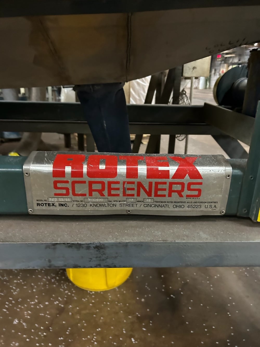 Rotex #21PS, single deck Stainless Steel classifier screen - Image 3