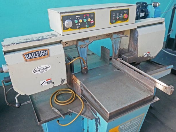 13" x 18.1" Baileigh #BS-20SA, Dual Miter Semi-Auto Horiz Band Saw, 1.33" X 0.43" X 162.6" blade, 82-285 FPM - Image 7