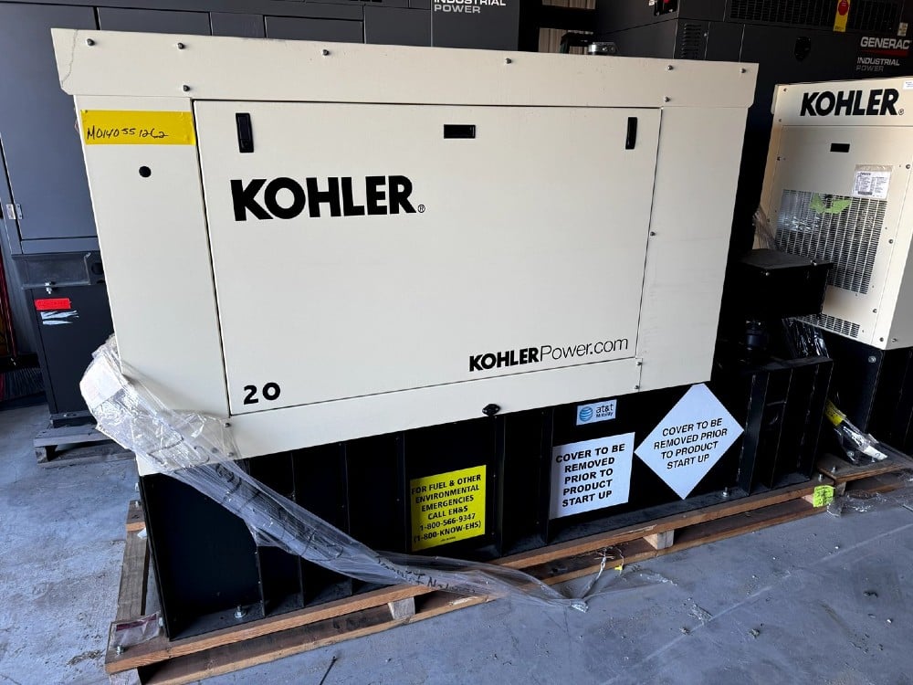 20 KW Kohler #20RE02K, Diesel Generator 120/208 Volts, 3 Phase, New Surplus - Image 1