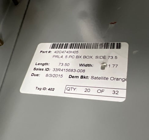 600 Amp. Eaton, PRL4, Panelboard, 480/277 Volts 3PH 4W 24 Cir Indoor Encl MCB LGH3630NN P649 - Image 9