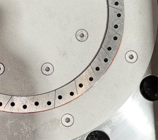 Gala Industries #7, die plate, square tiled, 50 holes .125" diameter moles, single row - Image 4