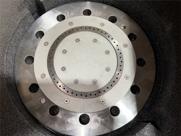Gala Industries #7, die plate, square tiled, 50 holes .125" diameter moles, single row - Image 7