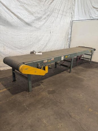 30" wide x 16' long, Hytrol, powered belt conveyor, 1 HP, 230/460 V., 3-phase, adj. legs - Image 1