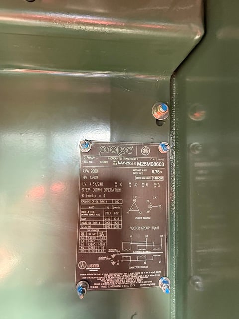 2.6 MVA 13800 Primary, 415 Secondary, Padmounted transformer, surplus (x16) - Image 7
