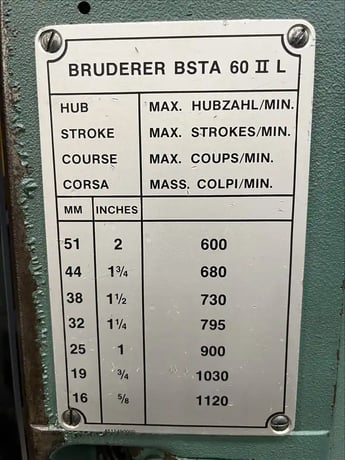60 Ton, Bruderer #BSTA60II-EL, high speed precision press, .625"-2" (7 position) stroke, 1994 - Image 8
