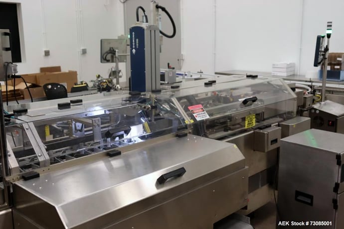 MGS #HCM-750, Auto Horiz Continuous Cartoner, 250 CPM, automatic bottle loader, 3/5/10cc vials, leaflet - Image 9