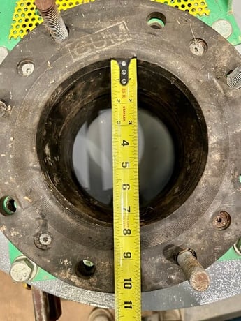 8" Clarkson, manual knife gate valve, Carbon steel constructin w/gum rubber lining, 150 psi, unused - Image 7
