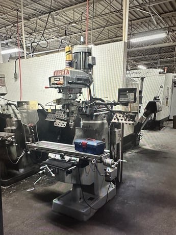 Acer #EVS-3VSII, vertical knee mill, 9" x49" tbl., 3 HP, 28" X, 16" Y, 12" Z, 6-4500 RPM, Newall DP-700 - Image 1