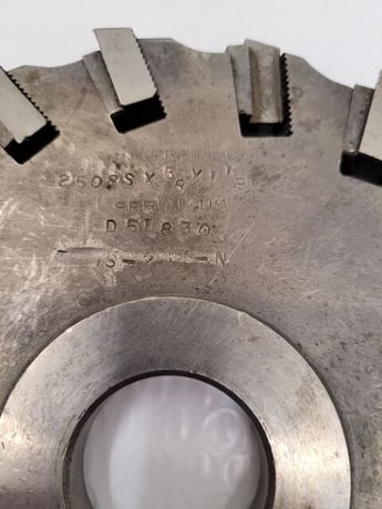 Sawmill Cutter, Ingersoll Cutting Tools #2508S, 8" diameter, 1.5" arbor hole - Image 2