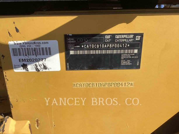 Caterpillar CB10, Compactor, 5329 hours, S/N: P8P00412, 2019 - Image 1
