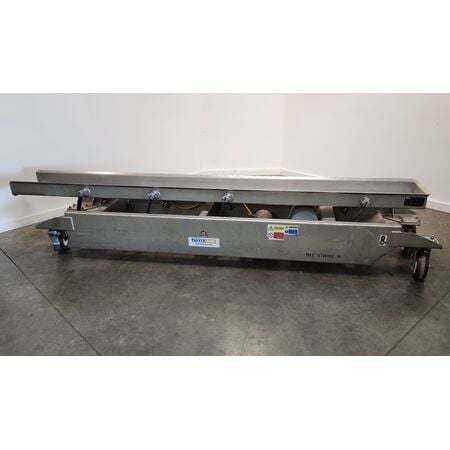 14" wide x 11' long, Key Technologies, iso-glide transfer shaker conveyor Feeder - Image 4