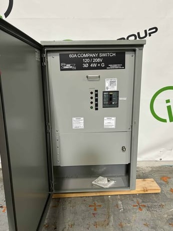 60 Amp. Union Connector #PBS-M06200A-W-S, 120/208 Volts docking station with camlocks - Image 1