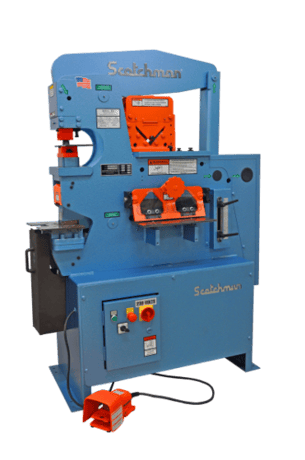 4" x 4" x 3/8" Scotchman #50514-EC, ironworker, 50 ton, LED lighting, 6" throat, 480 V., 3 phase - Image 1