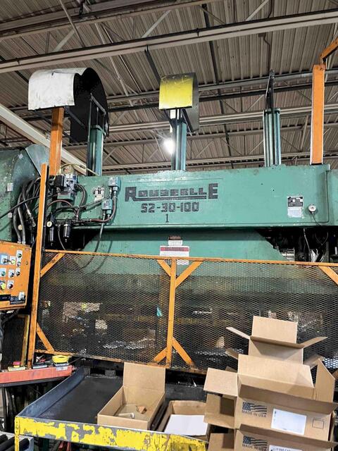 80 Ton, Rousselle #8SS100, straight side double crank, 6" stroke, 17.2" Shut Height, 4" adj., 50 SPM, 30" - Image 2