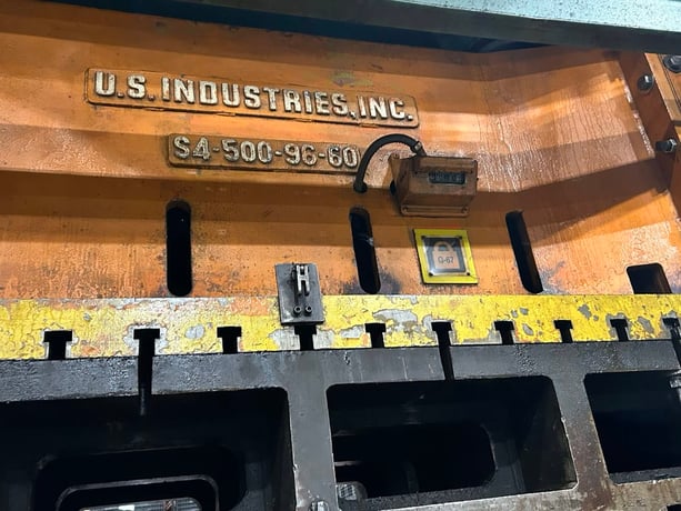 500 Ton, U.S. Industries Industries #S4-500-96-60, Hydraulic Press, 96" x 60" bed, 92" x 60" ram, 27-31" Shut - Image 4
