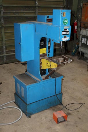 6 Ton, Haeger #HP6-C, hardware insertion press, 8" stroke, 18" throat, adj down force - Image 1