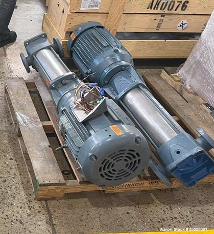 4" inlet x 4" outlet, Goulds #66SV21GF8F60 e-SV, Vertical Multi-Stage Pump & Motor, cast iron & 304 Stainless - Image 1
