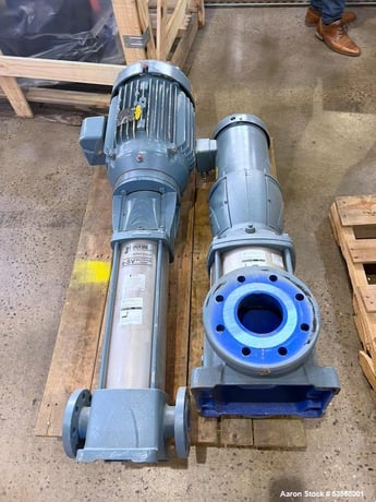 4" inlet x 4" outlet, Goulds #66SV21GF8F60 e-SV, Vertical Multi-Stage Pump & Motor, cast iron & 304 Stainless - Image 2