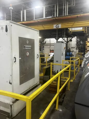 700 Ton, Muller Weingarten #630.36, Transfer Press, 15.75" Stroke, 55" x 142" Bolster & Ram Size, 24" ID x - Image 5