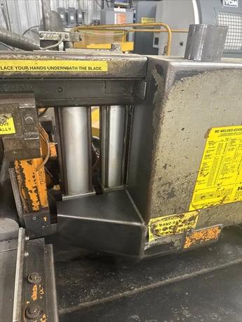 12.75" x 12.75" HEM #H90A-B/F, semi automatic band saw, 220/440 V., 154" x 1" x 0.035" blade, variable speed - Image 5