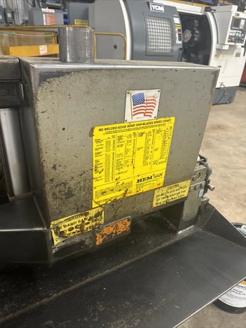 12.75" x 12.75" HEM #H90A-B/F, semi automatic band saw, 220/440 V., 154" x 1" x 0.035" blade, variable speed - Image 6