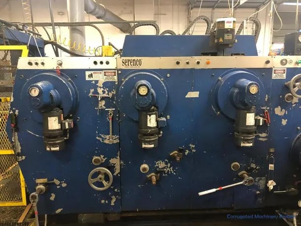 Serenco #66X130, folder gluer with 2 color Flexo & inline rotary die cutter - Image 2