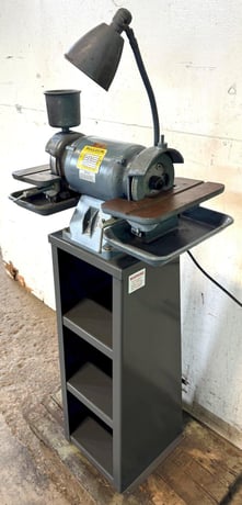 Baldor #500, double end carbide grinder, 6" wheel, 1-1/4" bore, 3/4" shaft, 1/2 HP, 3600 RPM, pedestal base - Image 3