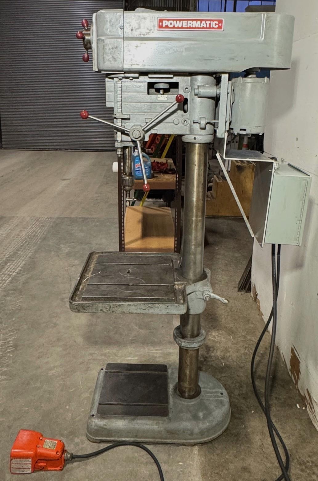 20" Powermatic #1200, heavy duty single spindle drill, 6" stroke, variable speed, #3MT, 22" x19" tbl., 1.5 HP - Image 5