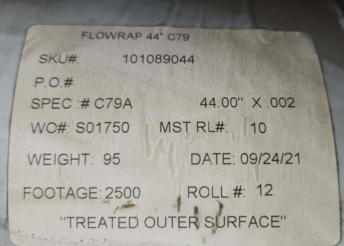 8 Pallets of new shrink film, Sealed Air #Stealthwrap, 2500' rolls, 12 rolls per pallet - Image 2