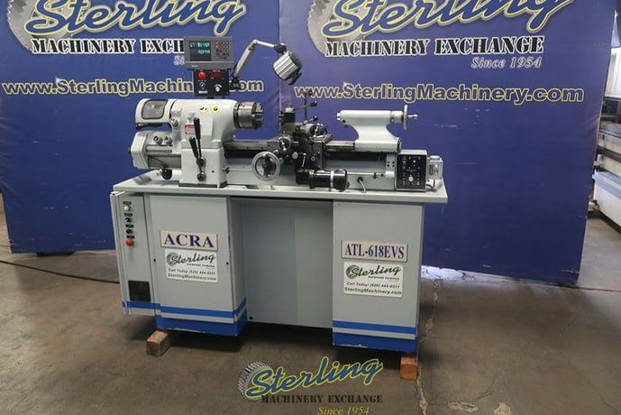 11" x 18" Acra #ATL-618EVS, precision engine lathe, 2-3/16" spindle diameter, tool holder - Image 3