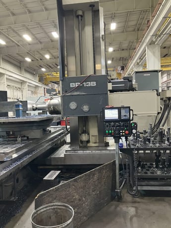 5.12" Toshiba #BP-13B-P7, plain table type CNC horizontal boring mill, Mitsubishi 70 Series Control, 60" x - Image 1