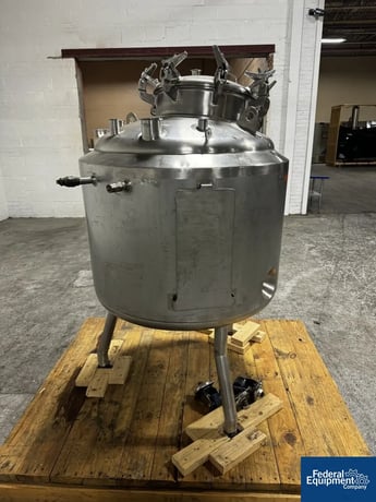 99 gallon DCI Receiver Tank, 316 Stainless Steel, 375 Liter, 32" diameter x 24" straight side, dish top & - Image 6