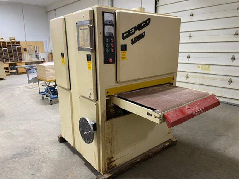 37" x 75" Cemco #1237, dual head belt sander, 15-60 FPM, 20 HP motor - Image 4