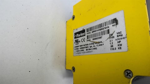 .88 KW Parker #MPM1141BSG7G1N, servo motor, 1.2 HP, 2100 RPM, 230 VAC - Image 6