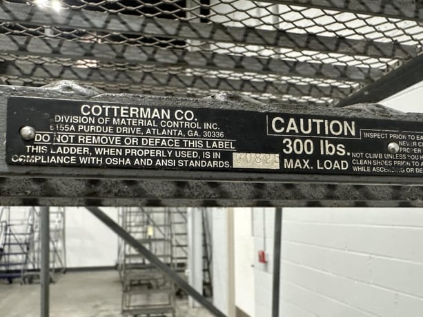 8 Step Cotterman, rolling steel staircase ladder, 300 lb. capacity - Image 3