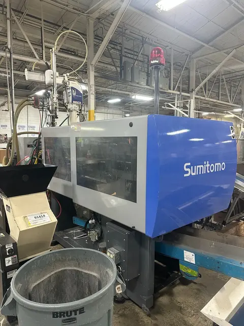 110 Ton, 4.8 oz., Sumitomo #SE100DUZ-C250M, horizontal plastic injection molder, 29.92" daylight, 18.11" x - Image 7