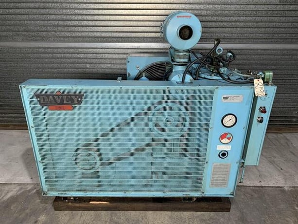 50 HP Davey #50BA, rotary sliding vane compressor, 215 cfm, 125 psi - Image 1